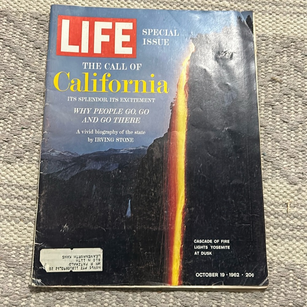 LIFE Magazine October 1962 Call for California